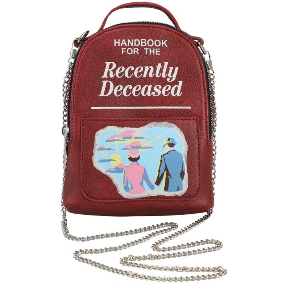 Beetlejuice Burgundy Classic Movie Recently
Deceased Book Mini Backpack